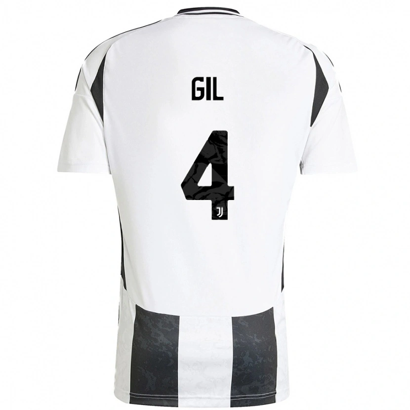 Danxen Hombre Camiseta Javier Gil #4 Blanco Negro 1ª Equipación 2024/25 La Camisa México