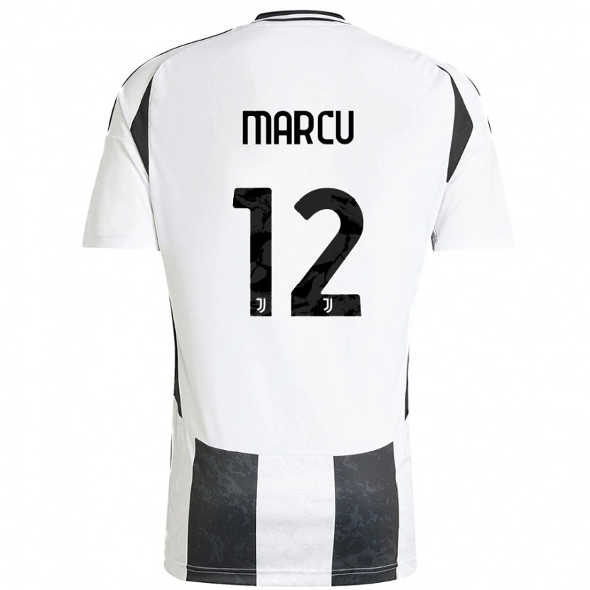 Danxen Hombre Camiseta Alessio Marcu #12 Blanco Negro 1ª Equipación 2024/25 La Camisa México