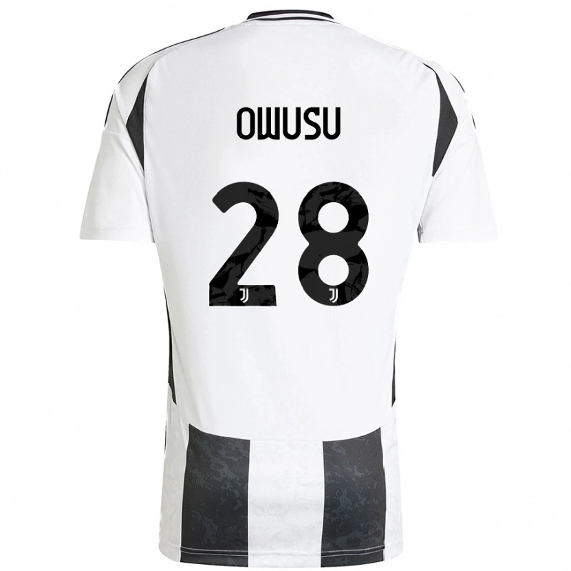 Danxen Hombre Camiseta Augusto Owusu #28 Blanco Negro 1ª Equipación 2024/25 La Camisa México