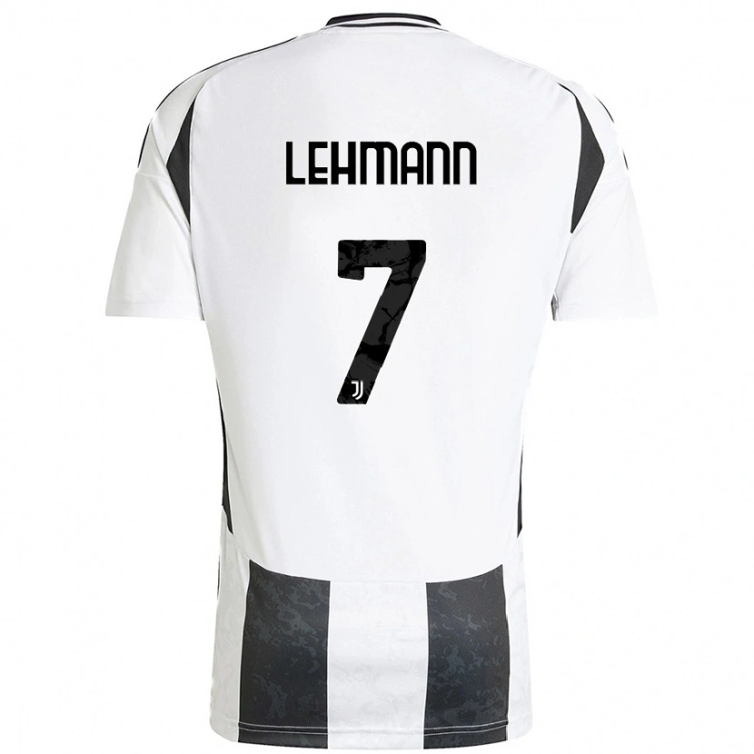 Danxen Hombre Camiseta Alisha Lehmann #7 Blanco Negro 1ª Equipación 2024/25 La Camisa México