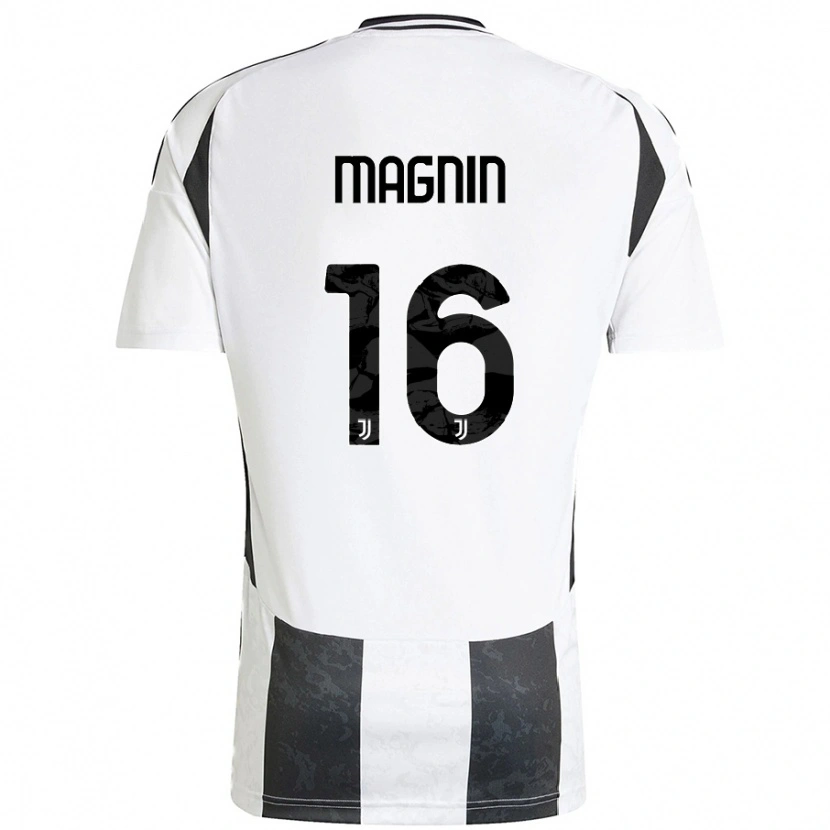 Danxen Hombre Camiseta Pauline Peyraud-Magnin #16 Blanco Negro 1ª Equipación 2024/25 La Camisa México