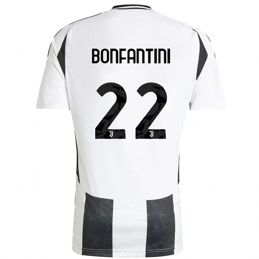 Danxen Hombre Camiseta Agnese Bonfantini #22 Blanco Negro 1ª Equipación 2024/25 La Camisa México