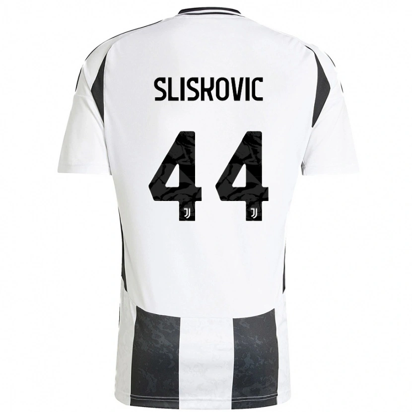 Danxen Hombre Camiseta Gloria Slišković #44 Blanco Negro 1ª Equipación 2024/25 La Camisa México