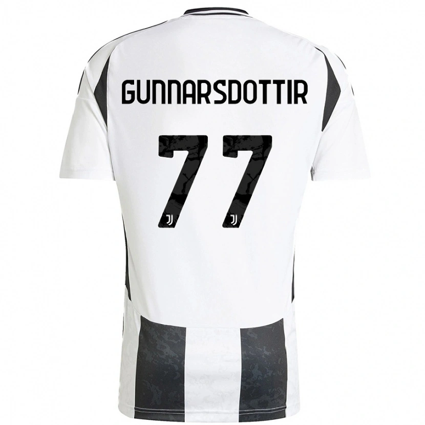 Danxen Hombre Camiseta Sara Björk Gunnarsdóttir #77 Blanco Negro 1ª Equipación 2024/25 La Camisa México