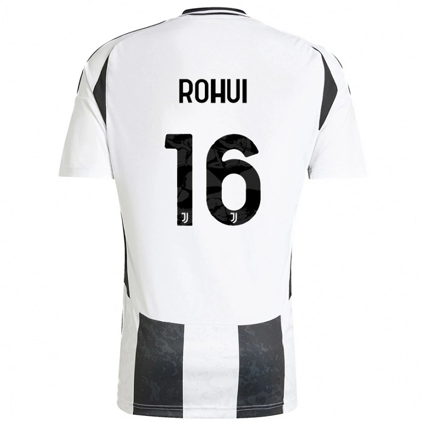 Danxen Hombre Camiseta Jonas Rohui #16 Blanco Negro 1ª Equipación 2024/25 La Camisa México