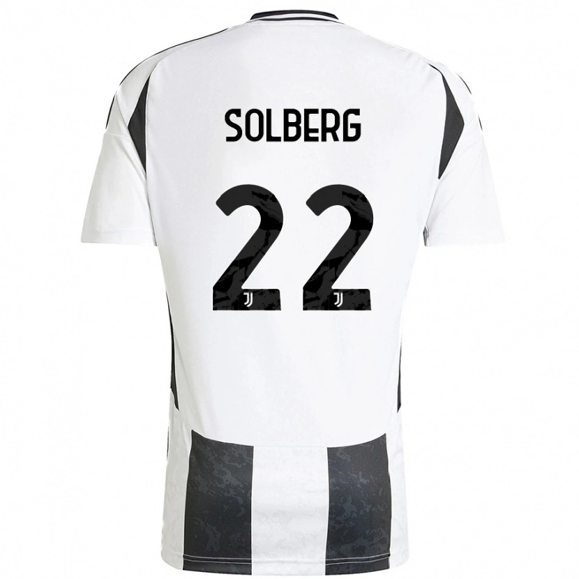 Danxen Hombre Camiseta Elias Solberg #22 Blanco Negro 1ª Equipación 2024/25 La Camisa México
