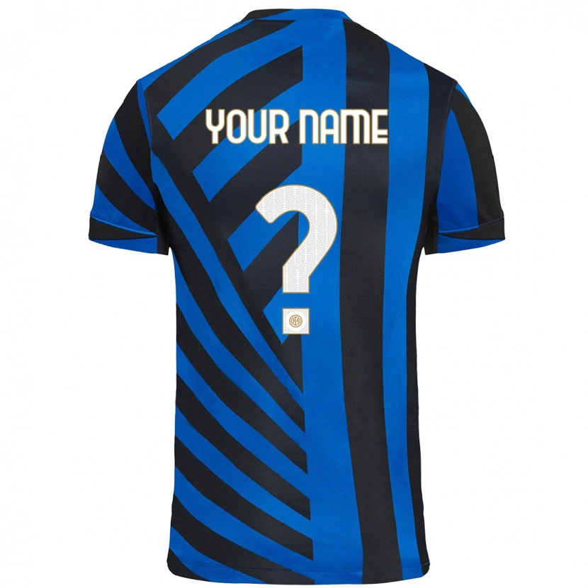 Danxen Hombre Camiseta Su Nombre #0 Azul Negro 1ª Equipación 2024/25 La Camisa México