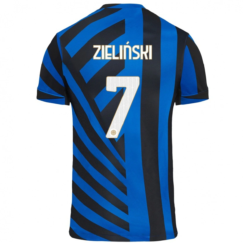 Danxen Hombre Camiseta Piotr Zieliński #7 Azul Negro 1ª Equipación 2024/25 La Camisa México