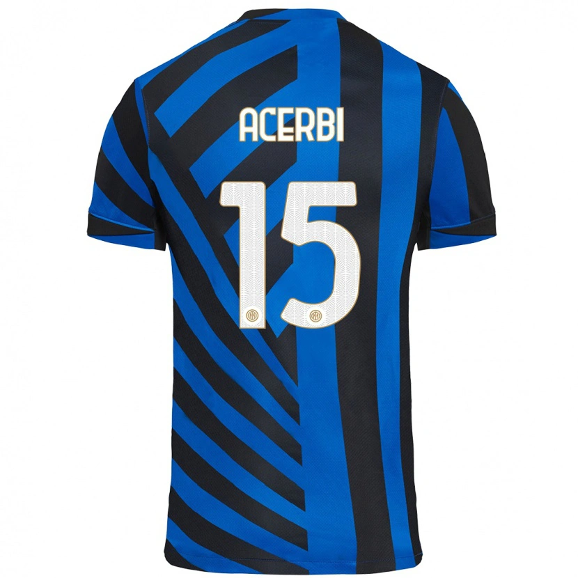 Danxen Hombre Camiseta Francesco Acerbi #15 Azul Negro 1ª Equipación 2024/25 La Camisa México