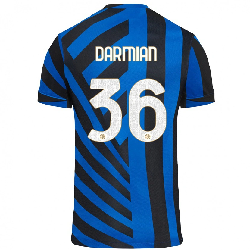 Danxen Hombre Camiseta Matteo Darmian #36 Azul Negro 1ª Equipación 2024/25 La Camisa México