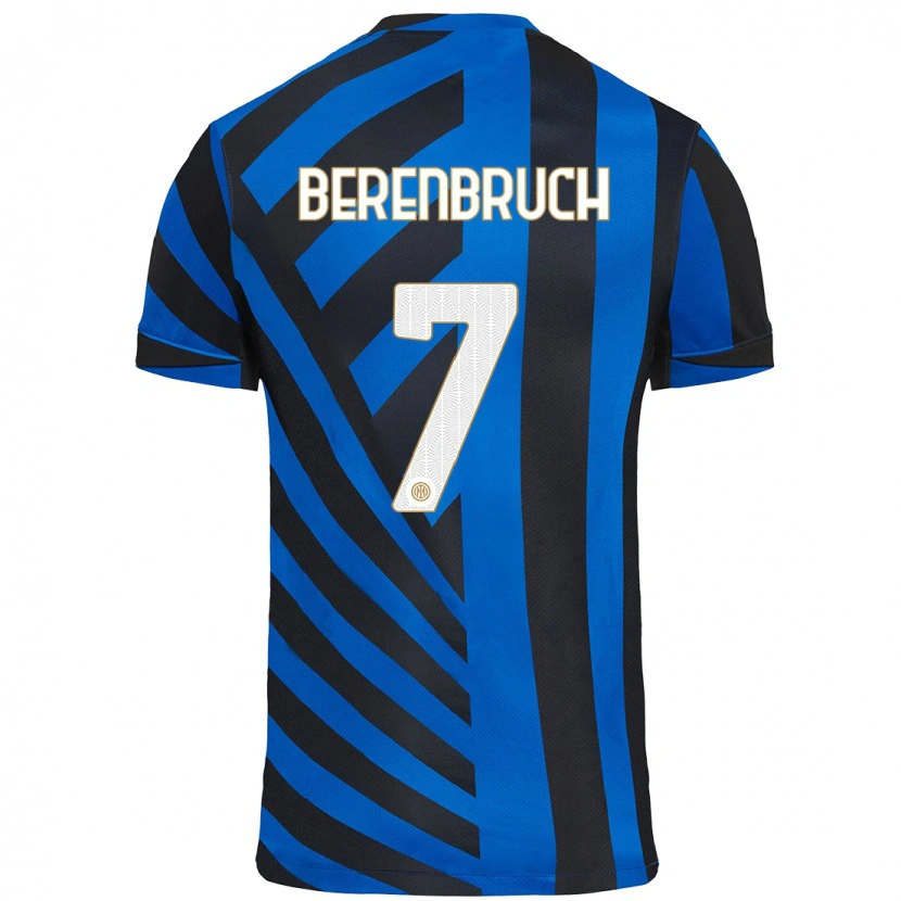 Danxen Hombre Camiseta Thomas Berenbruch #7 Azul Negro 1ª Equipación 2024/25 La Camisa México