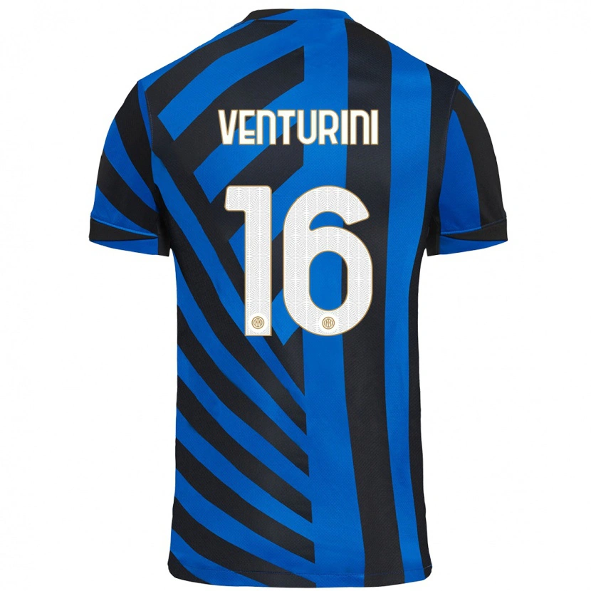 Danxen Hombre Camiseta Matteo Venturini #16 Azul Negro 1ª Equipación 2024/25 La Camisa México