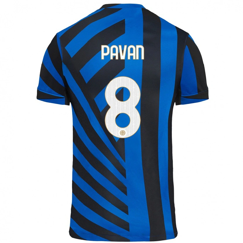 Danxen Hombre Camiseta Matilde Pavan #8 Azul Negro 1ª Equipación 2024/25 La Camisa México