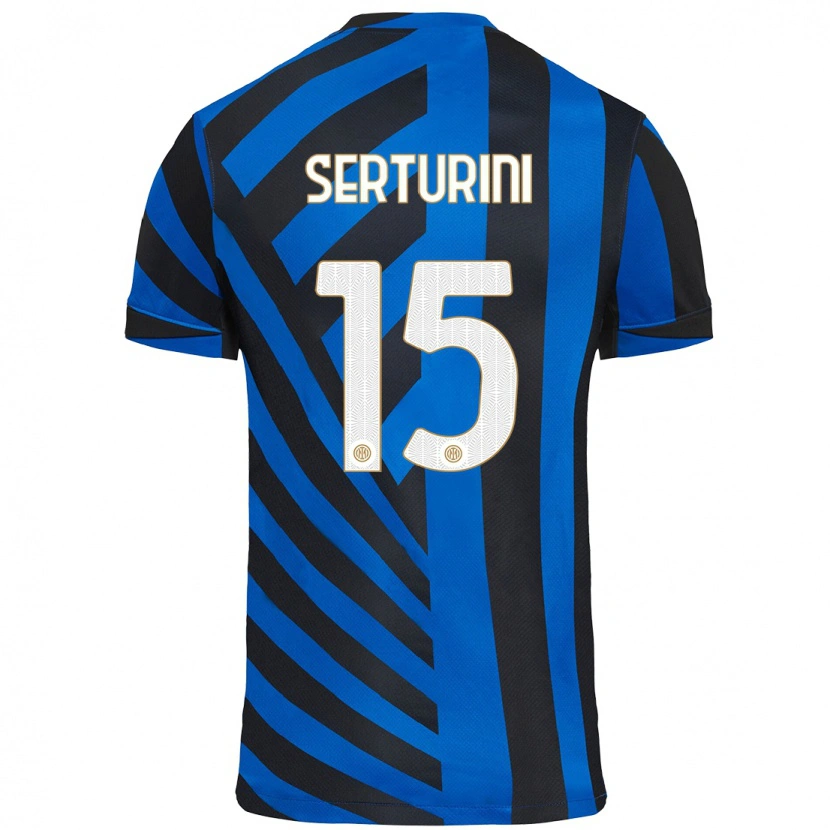 Danxen Hombre Camiseta Annamaria Serturini #15 Azul Negro 1ª Equipación 2024/25 La Camisa México