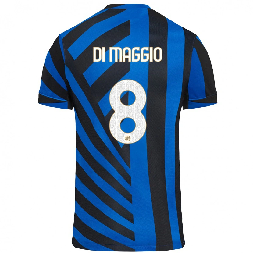Danxen Hombre Camiseta Luca Di Maggio #8 Azul Negro 1ª Equipación 2024/25 La Camisa México