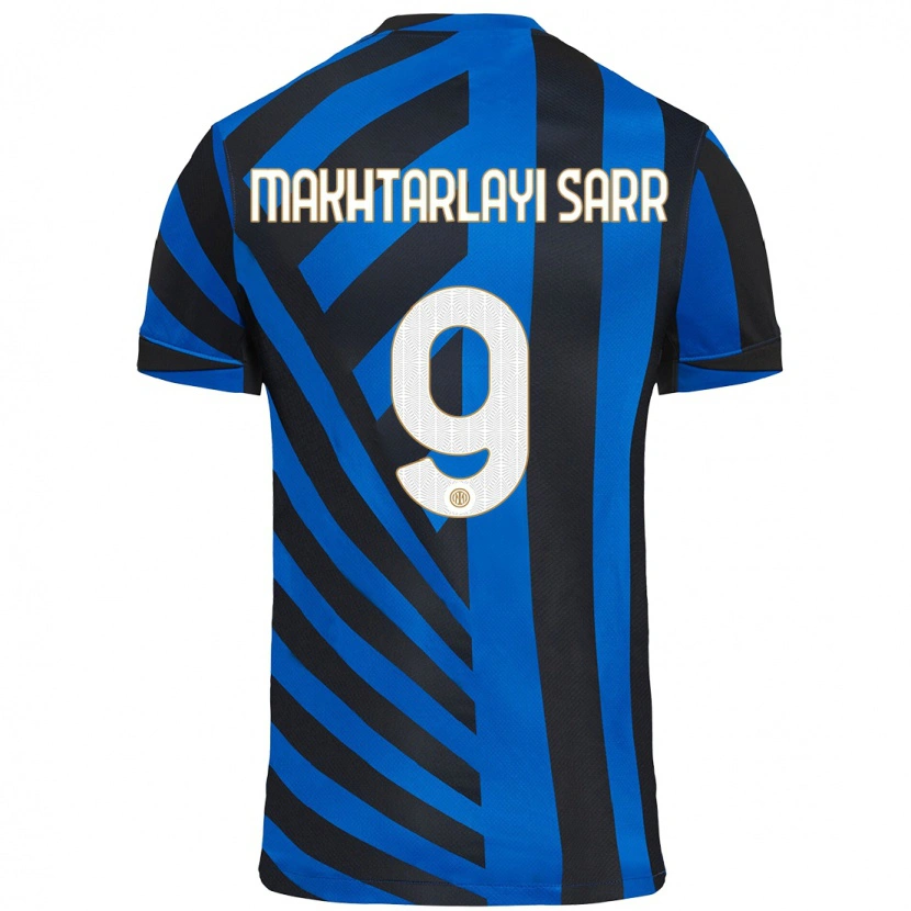 Danxen Hombre Camiseta Amadou Makhtarlayi Sarr #9 Azul Negro 1ª Equipación 2024/25 La Camisa México
