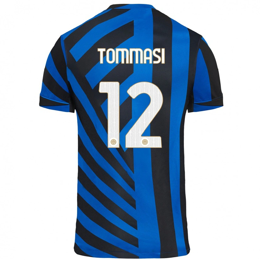 Danxen Hombre Camiseta Francesco Tommasi #12 Azul Negro 1ª Equipación 2024/25 La Camisa México