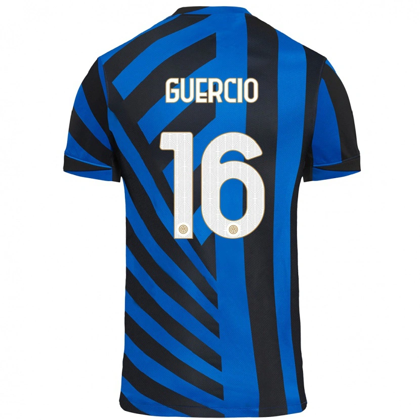 Danxen Hombre Camiseta Tommaso Guercio #16 Azul Negro 1ª Equipación 2024/25 La Camisa México
