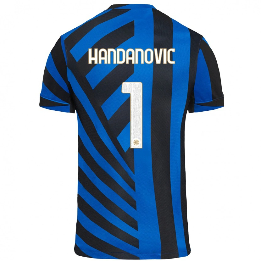Danxen Hombre Camiseta Samir Handanovic #1 Azul Negro 1ª Equipación 2024/25 La Camisa México