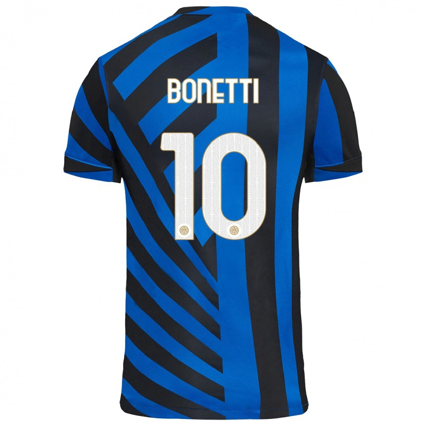 Danxen Hombre Camiseta Tatiana Bonetti #10 Azul Negro 1ª Equipación 2024/25 La Camisa México