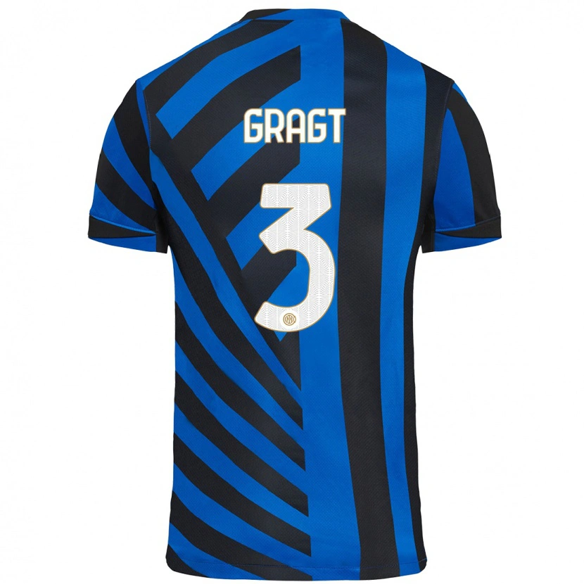 Danxen Hombre Camiseta Stefanie Van Der Gragt #3 Azul Negro 1ª Equipación 2024/25 La Camisa México