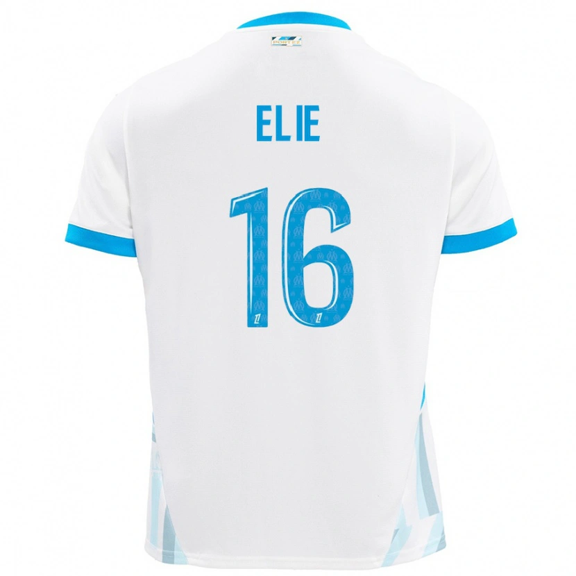 Danxen Hombre Camiseta Anaïs Elie #16 Blanco Azul Cielo 1ª Equipación 2024/25 La Camisa México