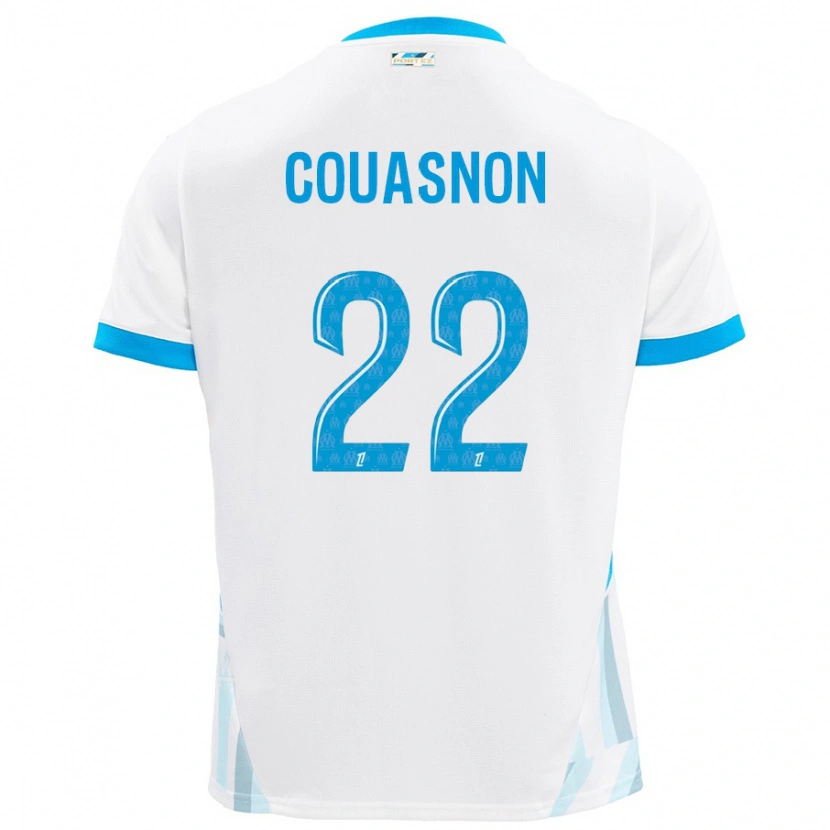 Danxen Hombre Camiseta Roxane Couasnon #22 Blanco Azul Cielo 1ª Equipación 2024/25 La Camisa México