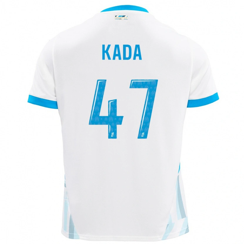 Danxen Hombre Camiseta Joakim Kada #47 Blanco Azul Cielo 1ª Equipación 2024/25 La Camisa México