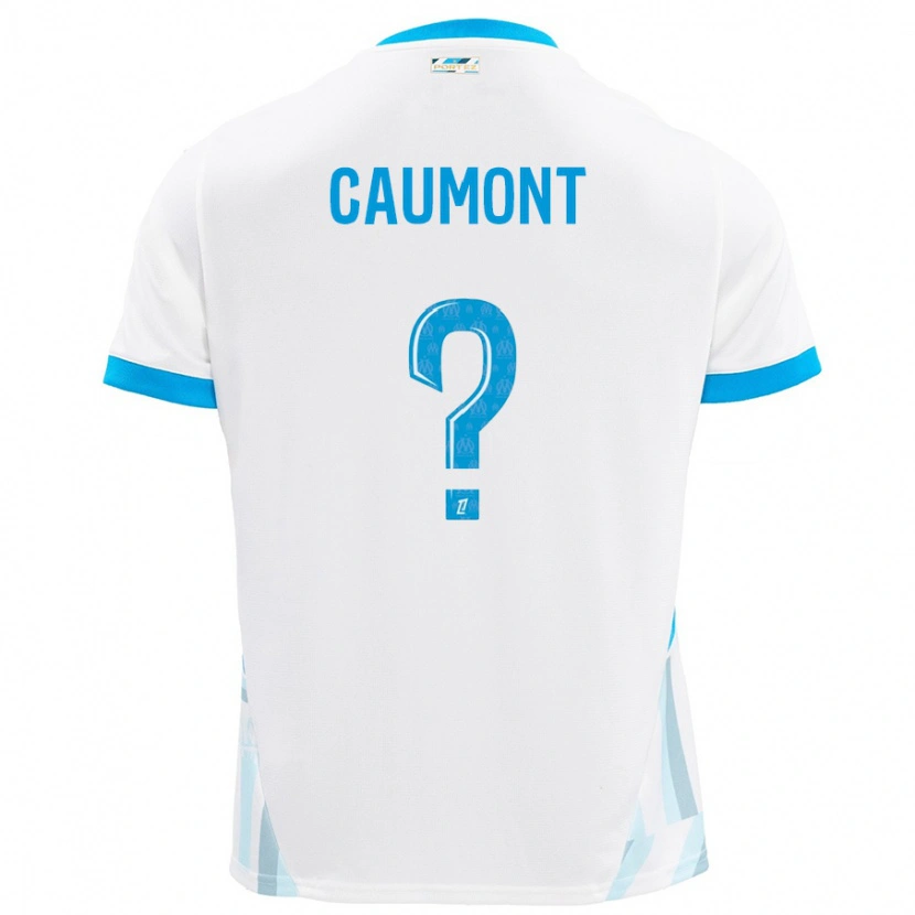 Danxen Hombre Camiseta Enzo Caumont #0 Blanco Azul Cielo 1ª Equipación 2024/25 La Camisa México