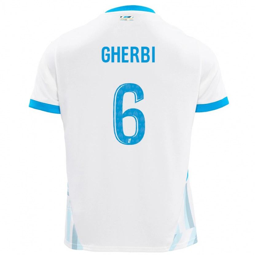 Danxen Hombre Camiseta Candice Gherbi #6 Blanco Azul Cielo 1ª Equipación 2024/25 La Camisa México