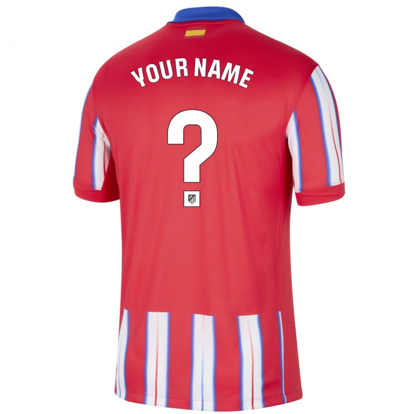 Danxen Hombre Camiseta Su Nombre #0 Rojo Blanco Azul 1ª Equipación 2024/25 La Camisa México