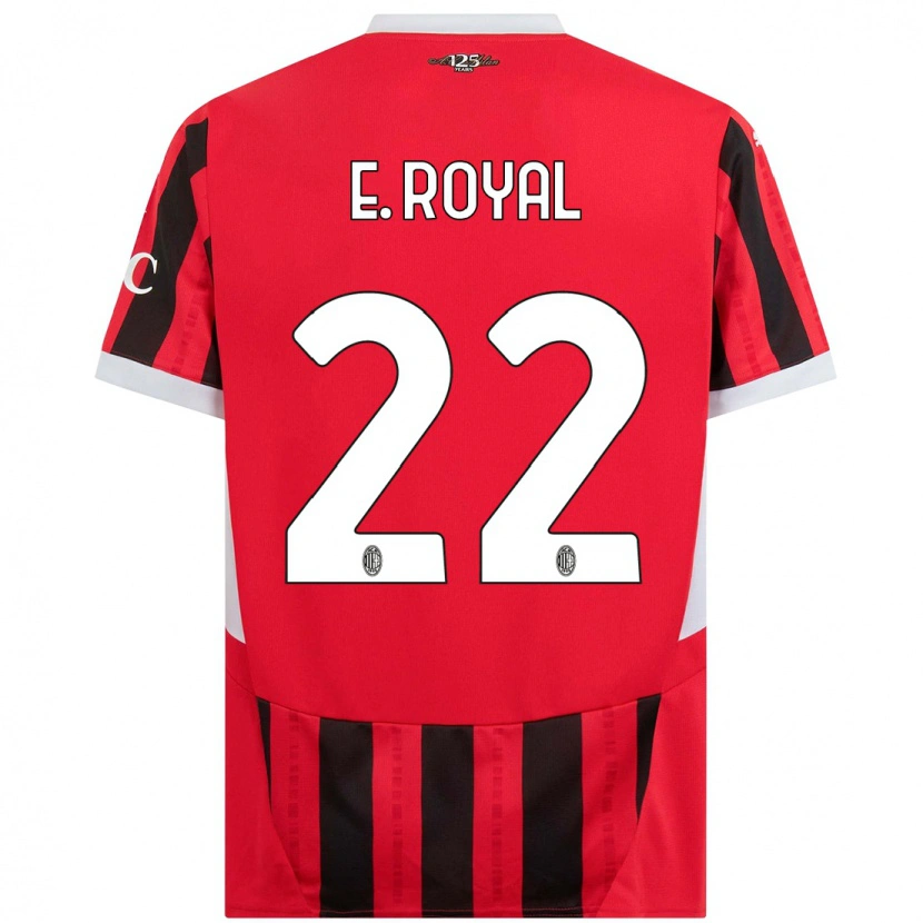 Danxen Hombre Camiseta Emerson Royal #22 Rojo Negro 1ª Equipación 2024/25 La Camisa México