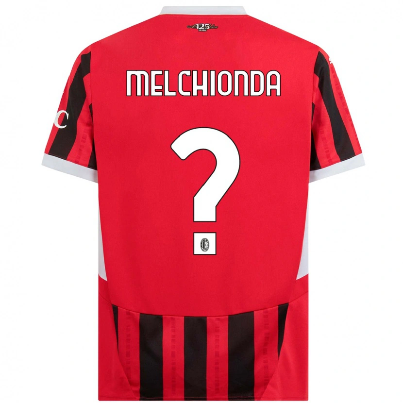 Danxen Hombre Camiseta Marco Melchionda #0 Rojo Negro 1ª Equipación 2024/25 La Camisa México