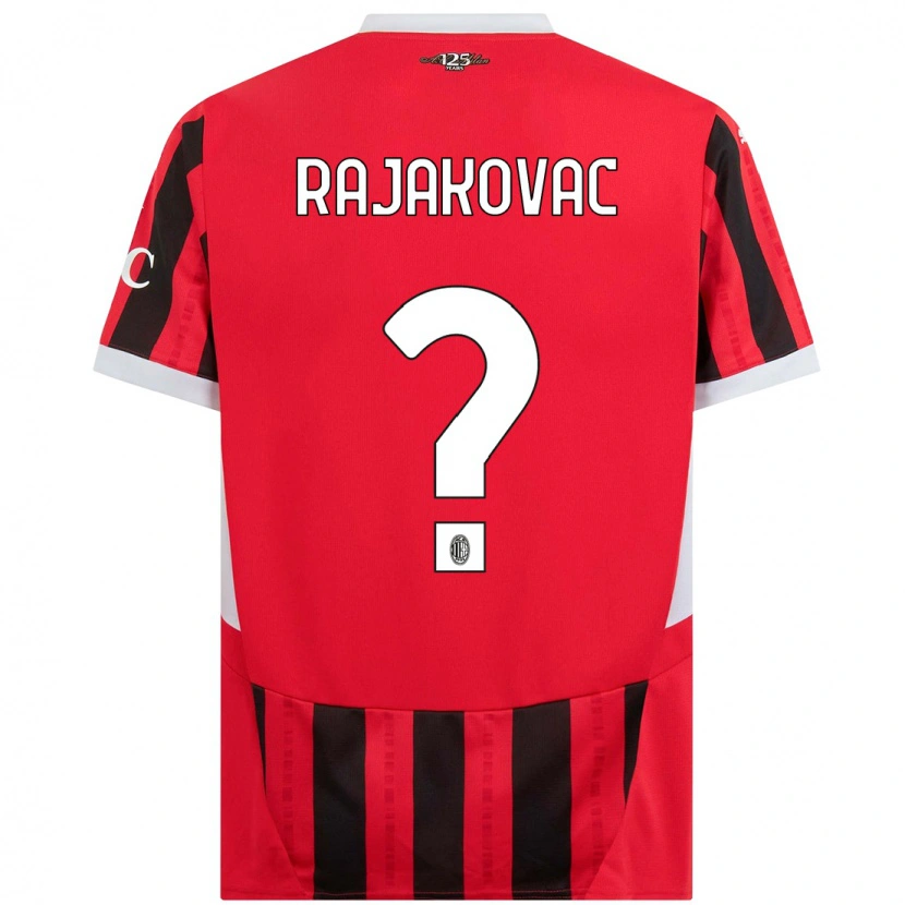 Danxen Hombre Camiseta Mihajlo Rajakovac #0 Rojo Negro 1ª Equipación 2024/25 La Camisa México