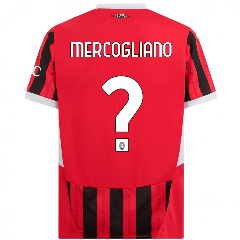Danxen Hombre Camiseta Mattia Mercogliano #0 Rojo Negro 1ª Equipación 2024/25 La Camisa México