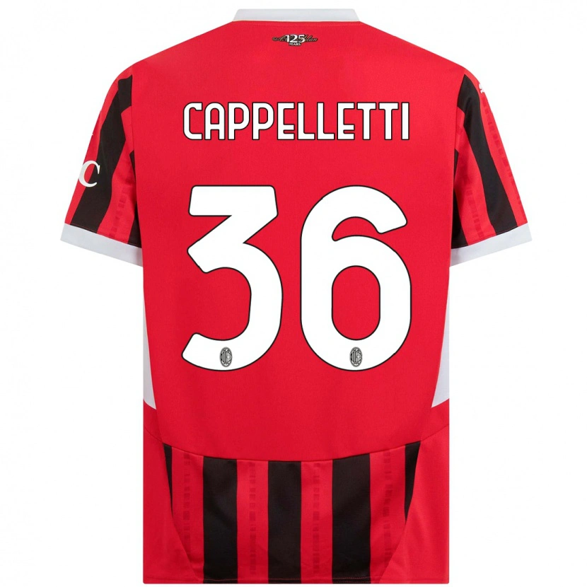 Danxen Hombre Camiseta Mattia Cappelletti #36 Rojo Negro 1ª Equipación 2024/25 La Camisa México