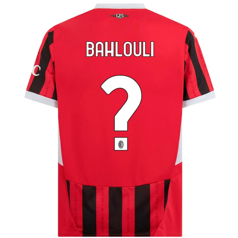 Danxen Hombre Camiseta Nesrine Bahlouli #0 Rojo Negro 1ª Equipación 2024/25 La Camisa México