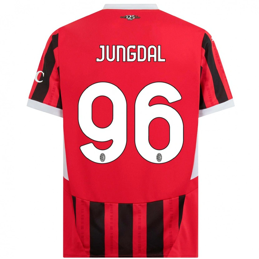 Danxen Hombre Camiseta Andreas Jungdal #96 Rojo Negro 1ª Equipación 2024/25 La Camisa México