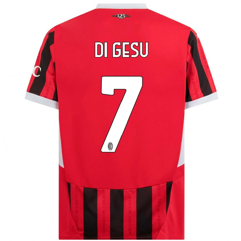 Danxen Hombre Camiseta Enrico Di Gesu #7 Rojo Negro 1ª Equipación 2024/25 La Camisa México