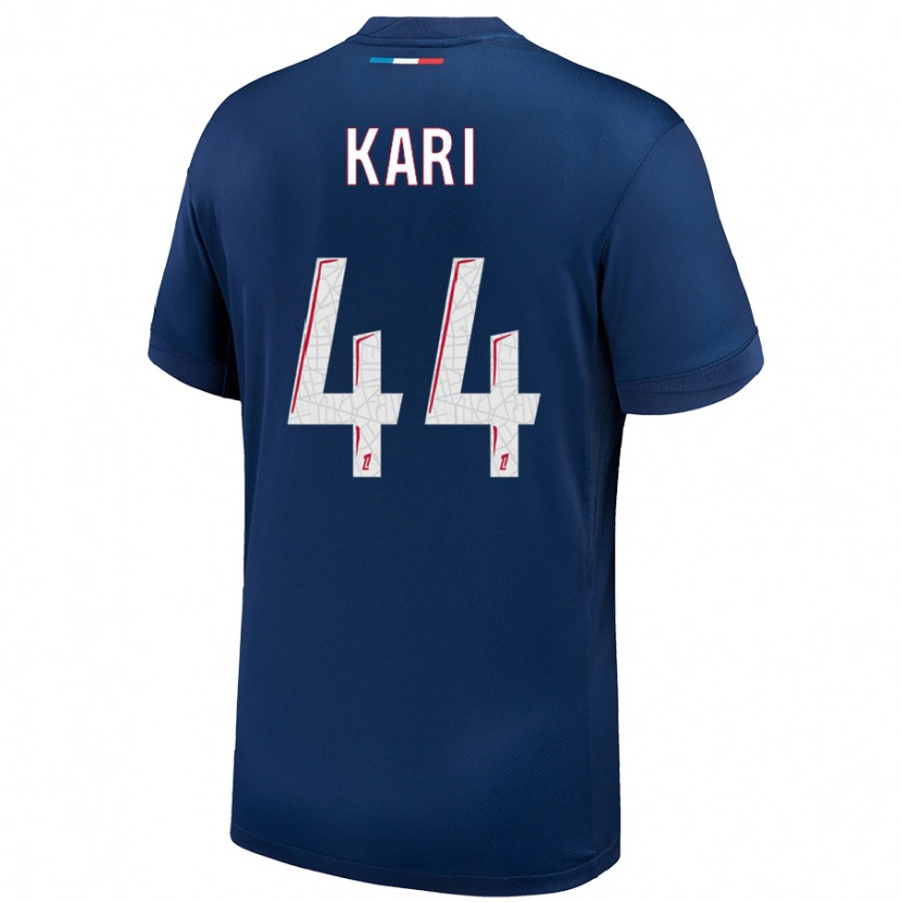 Danxen Hombre Camiseta Ayman Kari #44 Azul Marino Blanco 1ª Equipación 2024/25 La Camisa México