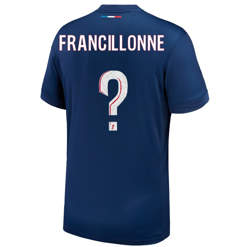 Danxen Hombre Camiseta Bryan Francillonne #0 Azul Marino Blanco 1ª Equipación 2024/25 La Camisa México