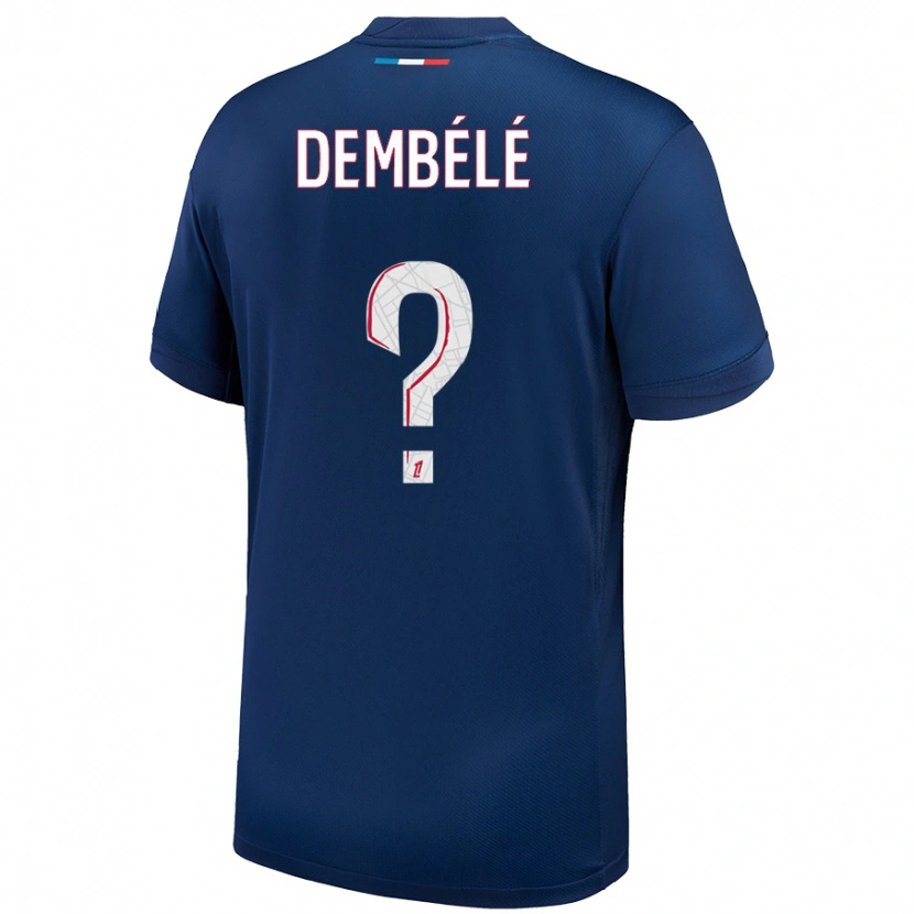 Danxen Hombre Camiseta Omar Dembélé #0 Azul Marino Blanco 1ª Equipación 2024/25 La Camisa México