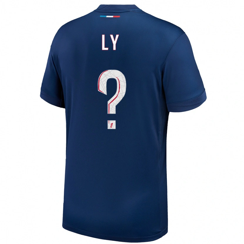 Danxen Hombre Camiseta Elijah Ly #0 Azul Marino Blanco 1ª Equipación 2024/25 La Camisa México