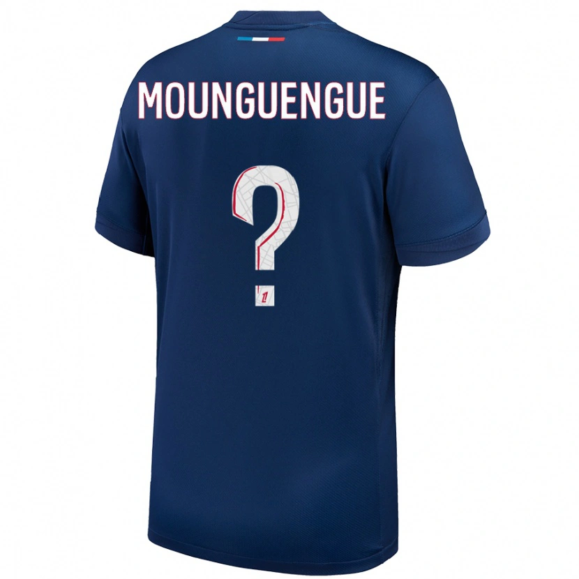 Danxen Hombre Camiseta Pierre Mounguengue #0 Azul Marino Blanco 1ª Equipación 2024/25 La Camisa México