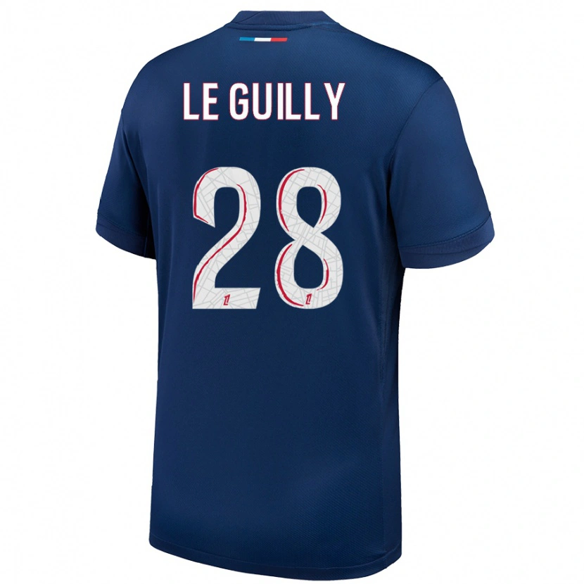 Danxen Hombre Camiseta Jade Le Guilly #28 Azul Marino Blanco 1ª Equipación 2024/25 La Camisa México