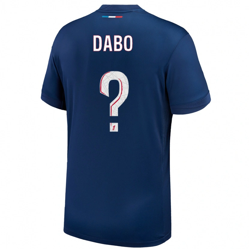 Danxen Hombre Camiseta Mariama Dabo #0 Azul Marino Blanco 1ª Equipación 2024/25 La Camisa México