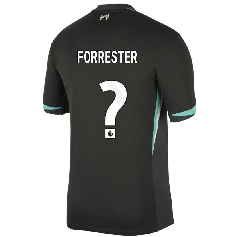 Danxen Hombre Camiseta Lamore Forrester #0 Negro Antracita Blanco 2ª Equipación 2024/25 La Camisa México