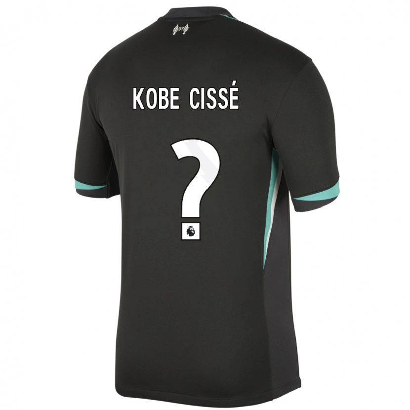 Danxen Hombre Camiseta Prince Kobe Cissé #0 Negro Antracita Blanco 2ª Equipación 2024/25 La Camisa México