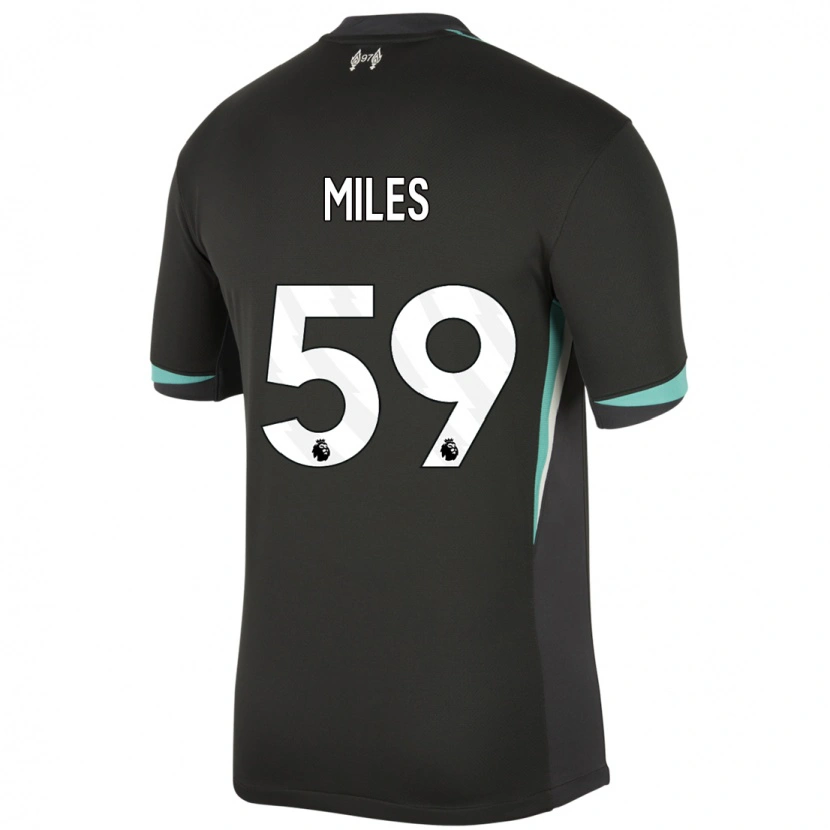 Danxen Hombre Camiseta Terence Miles #59 Negro Antracita Blanco 2ª Equipación 2024/25 La Camisa México