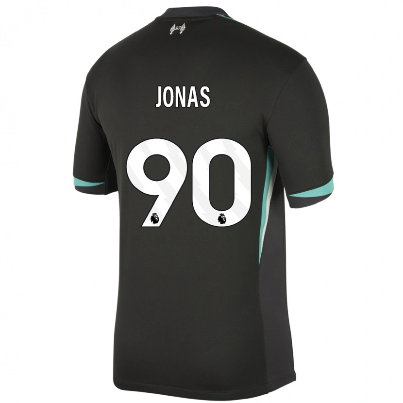 Danxen Hombre Camiseta Lee Jonas #90 Negro Antracita Blanco 2ª Equipación 2024/25 La Camisa México